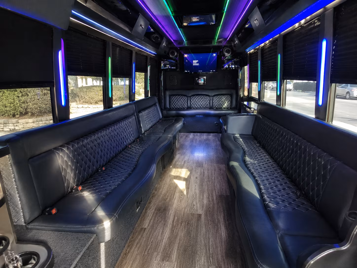 ventura 15 passenger party bus interior