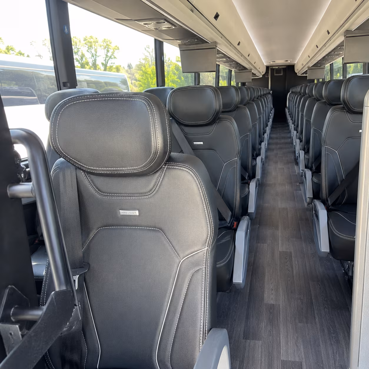 ventura charter bus rental interior