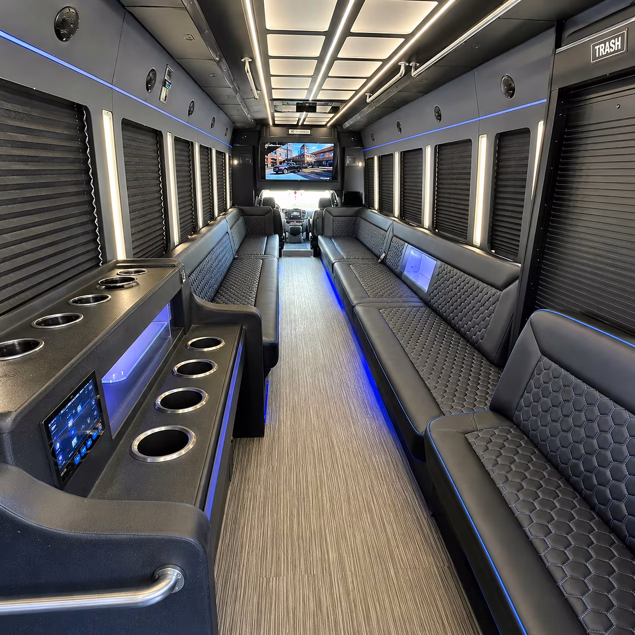 ventura party bus rental interior